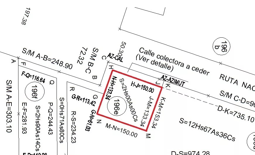 2 has sobre ruta 205 en Roque Perez