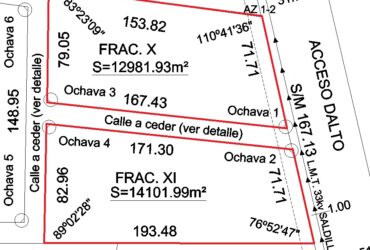 Lotes En Acceso Dalto De Roque Perez, Sobre Asfalto 13000 M2 y 14000 m2